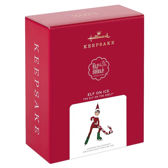 New! Elf on the Shelf Hallmark Keepsake Christmas Ornament 2021 Ice Skating - Picture 1 of 5